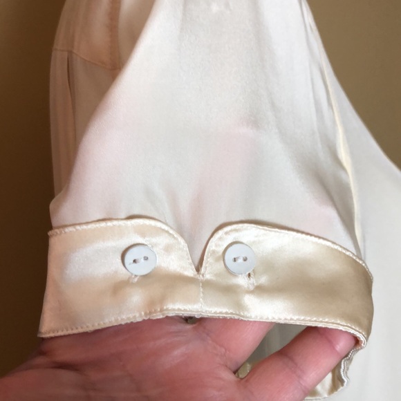 RAG & BONE size 6 Silk Tunic Ecru Metal Buttons Romantic Breathable Elegant $249 - Picture 7 of 12